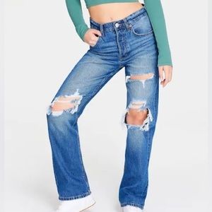 Aeropostale 90s baggy ripped jeans!!